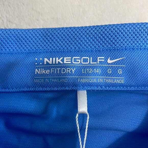 NWT Nike Baby Blue Golf Shirt Polo Dri Fit Short Sleeve Womens Large (12-14) - Picture 6 of 10